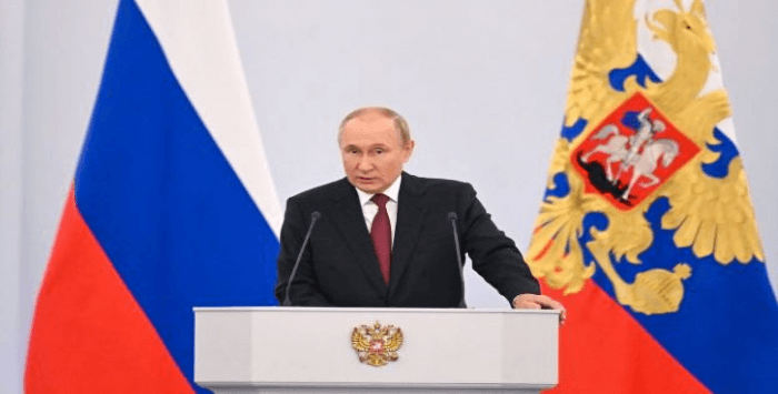 Discours de Vladimir Poutine le 30 septembre 2022 pour le rattachement des Oblasts de Donetsk, Lougansk, Kherson et Zaporojie (Kremlin.ru)