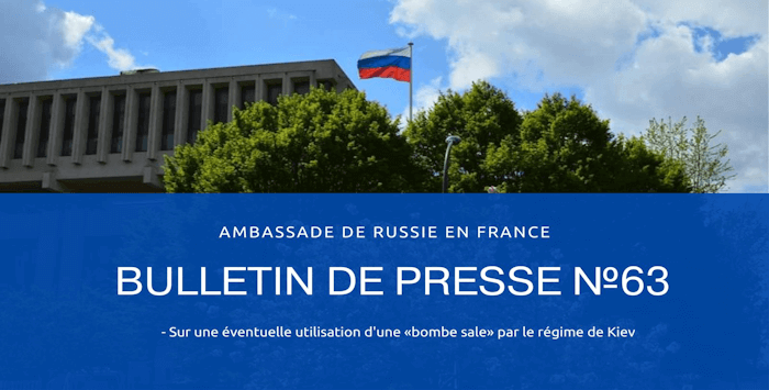 TISKOVÝ BULLETIN: O možném použití „špinavé bomby“ kyjevským režimem (France.mid.ru)