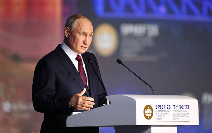 Discours de Vladimir Poutine lors du Forum Économique International de Saint-Pétersbourg (SPIEF) 2023 (Kremlin.ru)