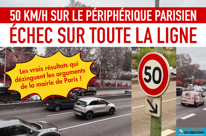 Circunvalación de París: las cifras reales para los 50 km/h (Liguedeschauffeurs.org)